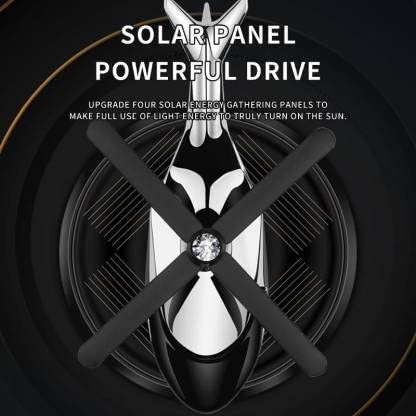 SOLAR - "HELI-FRAGRANCE DIFFUSION" Helicopter Air Freshener Car Aroma Diffuser (Gold)